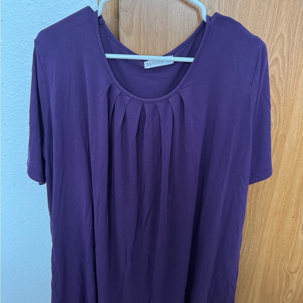 Mandee Deep Purple Short Sleeve Top
